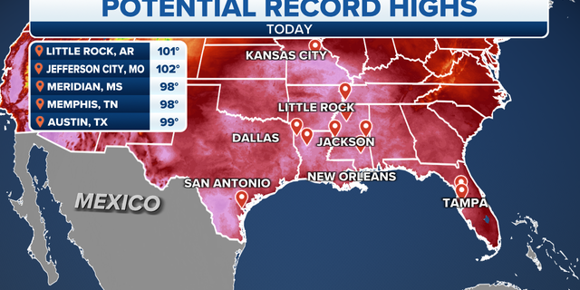 US record-high temps