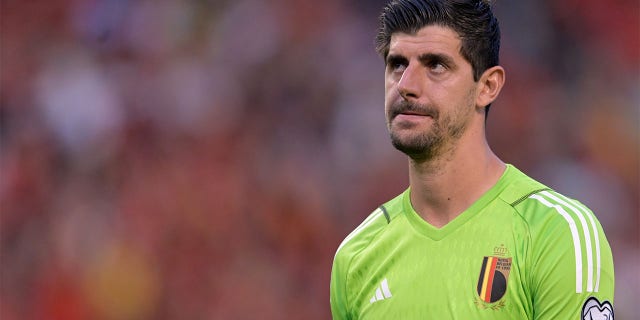 Thibaut Courtois looks on