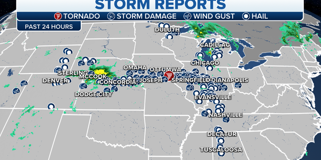 US storm map