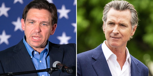Desantis, Newsom split