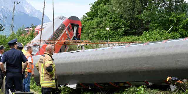 Train derailment in German alps