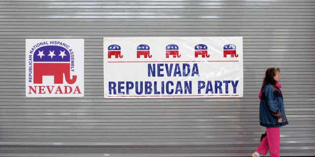 Campaign signs are posted at Rancho High School