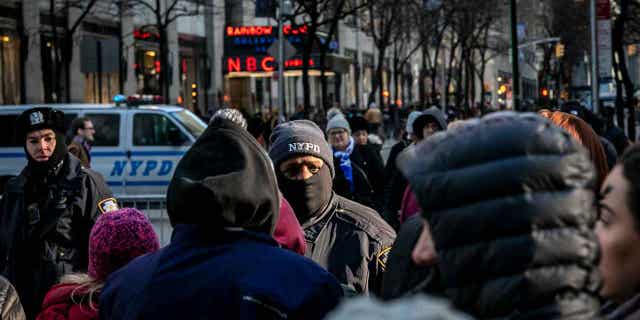 NYPD officers patrol