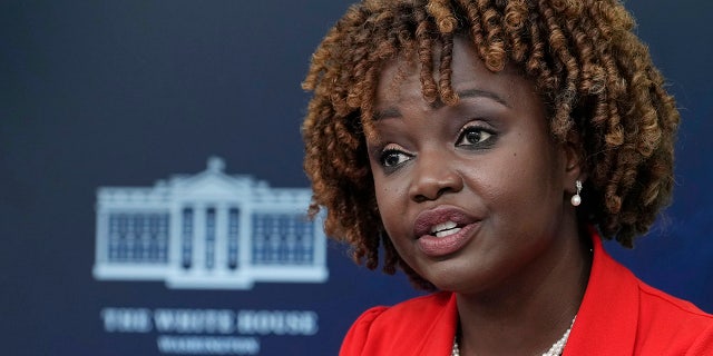 Karine Jean-Pierre at White House podium