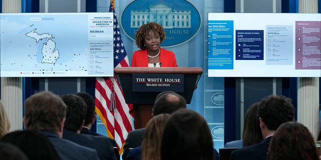 Karine Jean-Pierre addresses White House press pool