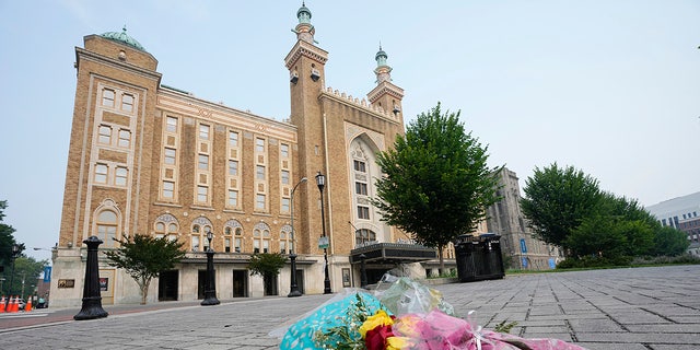 flowers outside Virginia high school graduation shooting scene