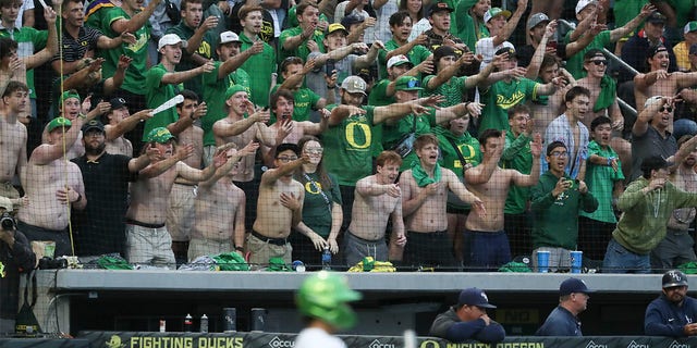 Oregon fans at the Super Regional