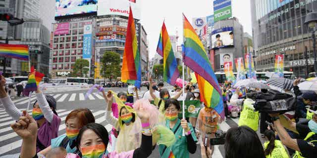 LGBTQ rights supporters