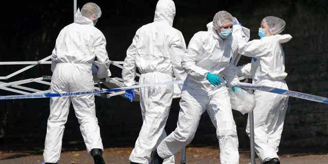 Police forensics officers
