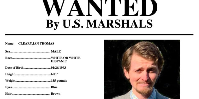 Wanted poster of Ian Thomas Cleary