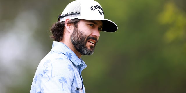 Adam Hadwin looks on course