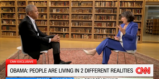 Barack Obama and Christiane Amanpour