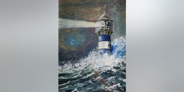 Laura was a talented artist. This was the last painting she completed before she was killed. It depicts a lighthouse. She frequently spoke to me about the battle between light vs dark and good vs evil. She worked tirelessly on the beam of light as she wanted it to be perfect. 