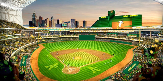 The A's stadium in Las Vegas would have a partially retractable roof