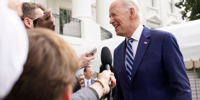 Biden with sleep apnea strap mark
