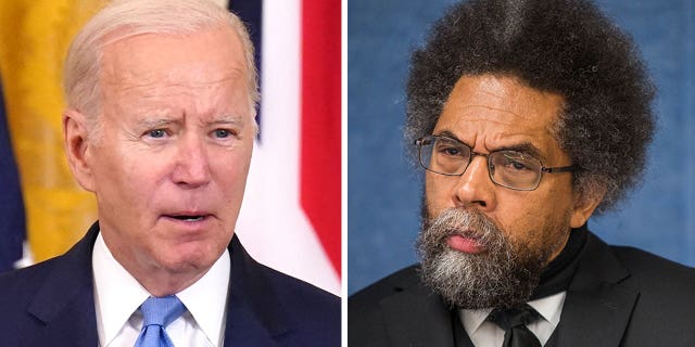 Joe Biden and Cornel West