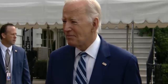 President Biden speaks with reporters