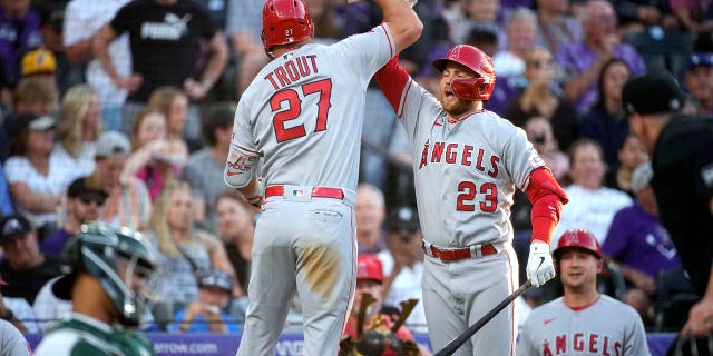 Brandon Drury and Mike Trout