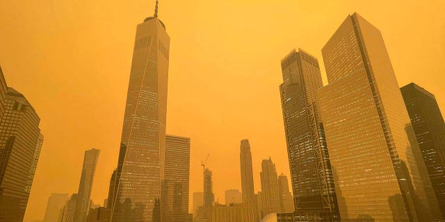 Manhattan covered in smoke