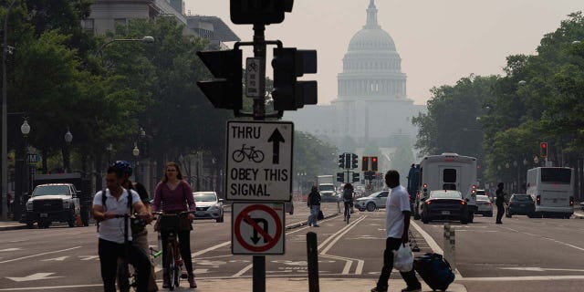 Washington DC covered in smoke
