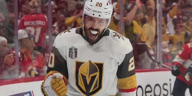 Chandler Stephenson celebrates
