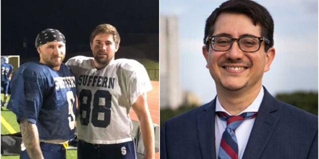 Kantors in photo at left, Austin DA at right