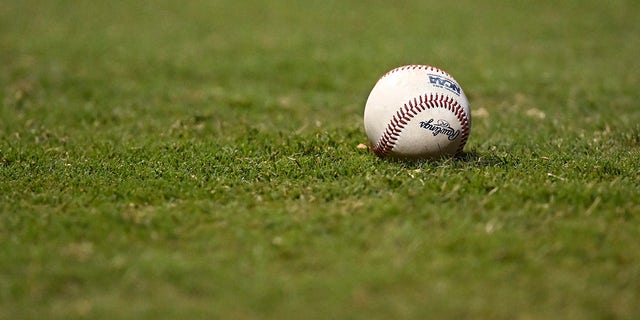 vista general de una pelota de beisbol
