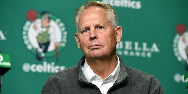 Danny Ainge at a press conference