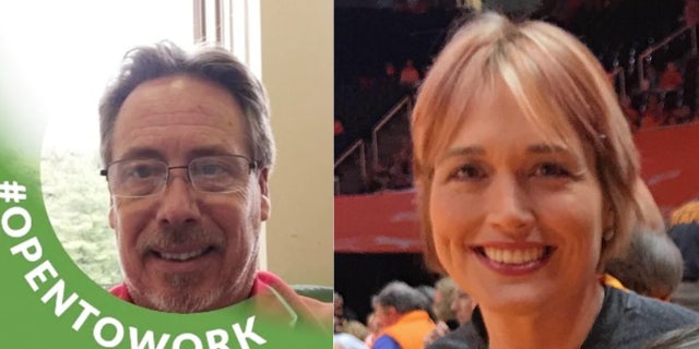 Profile pictures of David Wallace, wearing glasses, and Melody Sasser, smiling.