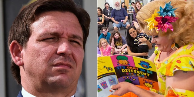 Ron Desantis and a drag reading to kids