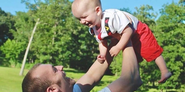 Destiny's husband Corey with son Parker