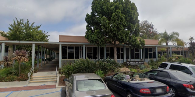 Dos Pueblos High School seen from parking lot