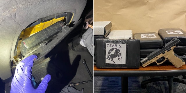 Drugs stashed in a car seat and packaged cocaine