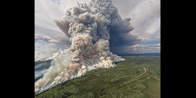 British Columbia wildfire in Fort Nelson