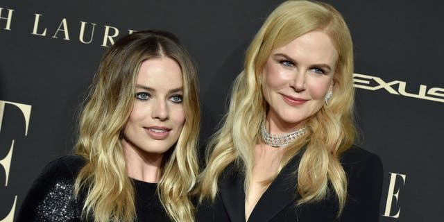 margot robbie with nicole kidman on red carpet