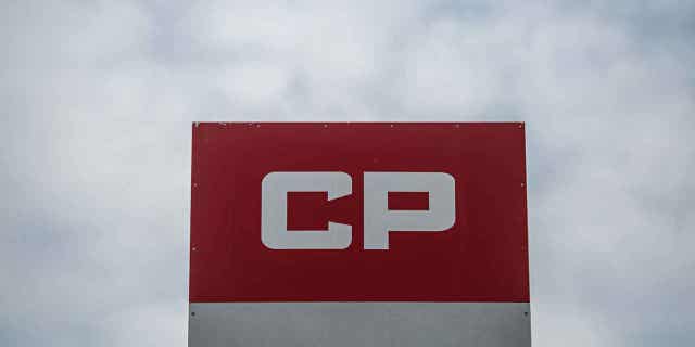 Signage outside a Canadian Pacific Railway 