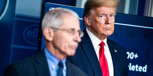 Anthony Fauci and Donald Trump