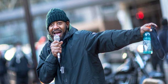 Thompson protests Rittenhouse