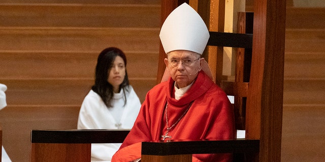 Archbishop Jose Gomez in mitre