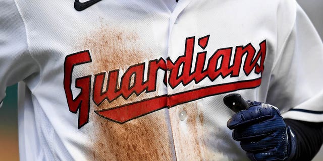 The Cleveland Guardians logo on a jersey