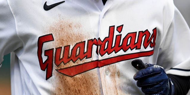 The Cleveland Guardians logo on a jersey