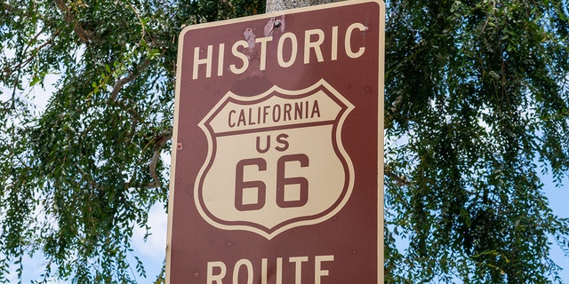 road sign for iconic route 66