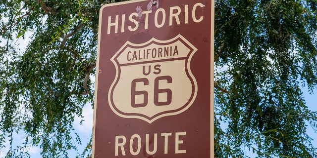 road sign for iconic route 66