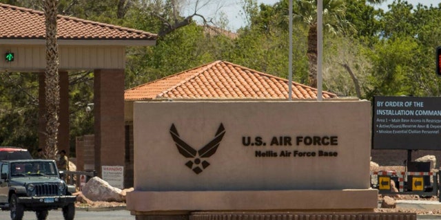 The Nellis Air Force Base sign