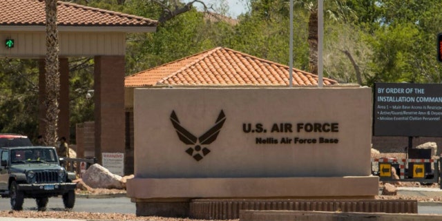 The Nellis Air Force Base sign