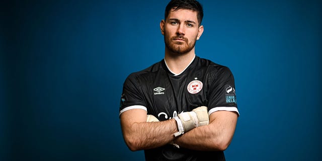 Shelbourne Goalkeeper Scott van der Sluis poses for a portrait