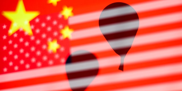 Chinese flag, balloons