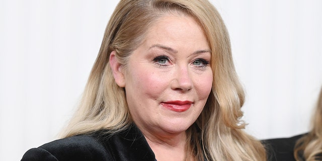 Christina Applegate at the Screen Actors Guild Awards in a black outfit