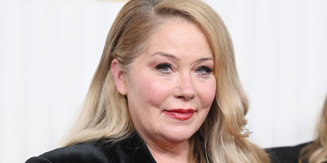 Christina Applegate at the Screen Actors Guild Awards in a black outfit