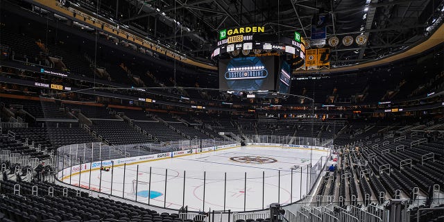 A view of the TD Garden before a Bruins game